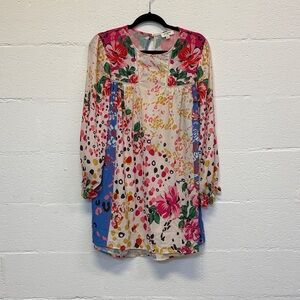 Umgee Colorful Floral Long Sleeve Dress